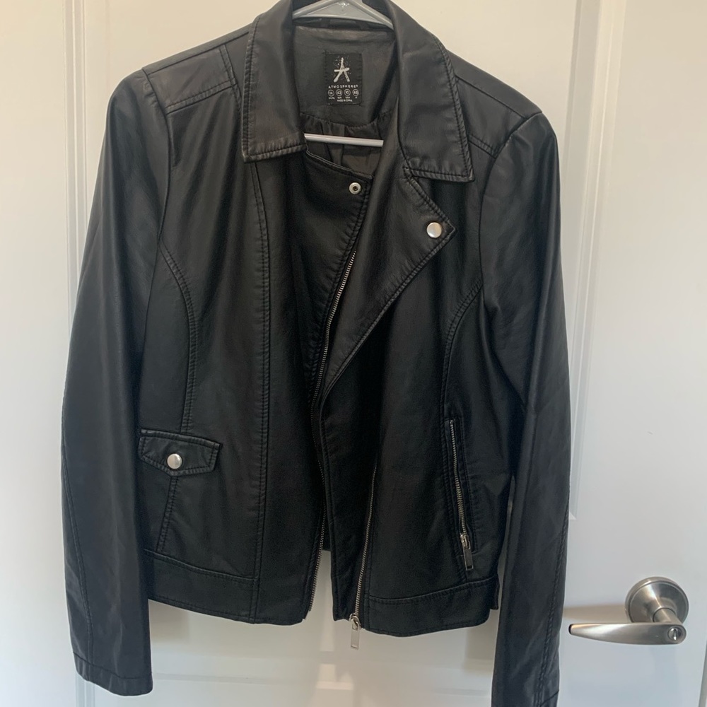 Black leather jacket
